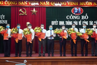 Quảng Bình điều động, luân chuyển nhiều cán bộ lãnh đạo sở, ngành