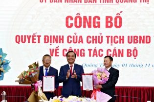 Quảng Trị trao quyết định bổ nhiệm 2 giám đốc sở