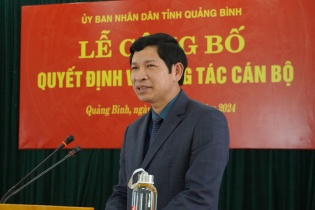 Điều động Phó chủ tịch Quảng Bình làm Thứ trưởng Bộ Văn hoá, Thể thao và Du lịch