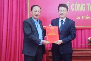 Quảng Bình: Chánh văn phòng Tỉnh uỷ được điều động làm Bí thư huyện Lệ Thuỷ