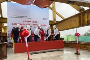TP. Hồ Chí Minh: Hợp long cầu Phước Lộc tăng kết nối cho huyện Nhà Bè