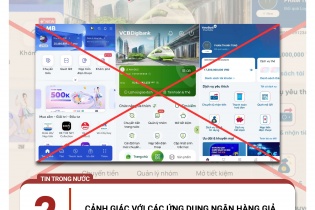 Cảnh báo app giả mạo ngân hàng để lừa đảo online