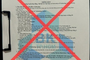 Lừa đảo học bổng "Thế hệ trẻ Việt Nam và University of Technology Sydney"
