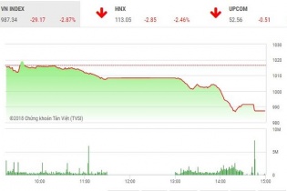 Phiên 18/6: Ồ ạt xả hàng, VN-Index thủng mốc 1.000 điểm