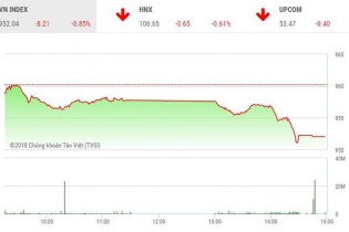 Phiên 14/12: Lực bán tăng cuối phiên, VN-Index trượt mốc 955 điểm