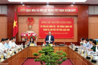 Thủ tướng làm việc với lãnh đạo tỉnh Lạng Sơn