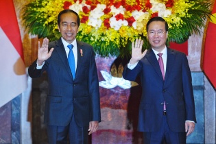 Chủ tịch nước Võ Văn Thưởng đón, hội đàm với Tổng thống Indonesia