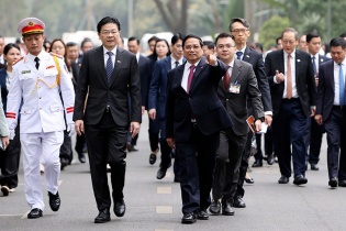 Thủ tướng Phạm Minh Chính đón, hội đàm với Thủ tướng Singapore Lawrence Wong