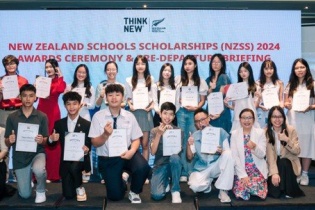 14 học sinh xuất sắc nhất của Việt Nam nhận học bổng của Chính phủ New Zealand