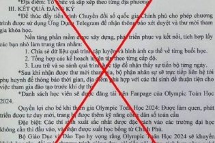Bộ Giáo dục và Đào tạo cảnh báo văn bản giả mạo về cuộc thi Olympic Toán học năm 2024