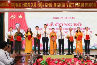Bà Võ Thị Minh Sinh giữ chức vụ Chủ tịch Ủy ban MTTQ tỉnh Nghệ An