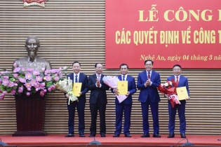 Nghệ An điều động, bổ nhiệm lãnh đạo các Ban quản lý dự án, Khu kinh tế 