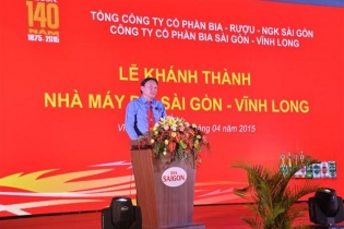 Khánh thành Nhà máy Bia Sài Gòn Vĩnh Long hơn 600 tỷ đồng
