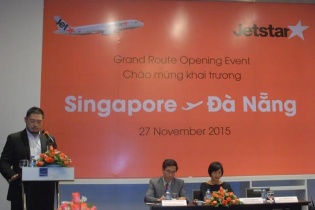 Jetstar Asia thực hiện chuyến bay đầu tiên từ Đà Nẵng đi Singapore