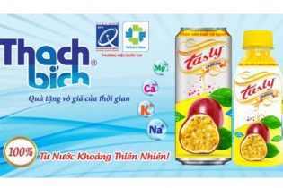 Nước khoáng Thạch Bích tung sản phẩm mới Tasty Chanh Leo