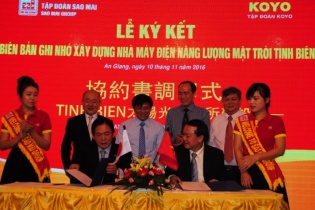 Tập đoàn Sao Mai bắt tay với Koyo Group làm Nhà máy điện mặt trời 6.000 tỷ đồng