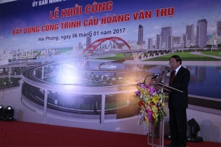 Hải Phòng khởi công cầu Hoàng Văn Thụ bắc qua sông Cấm, vốn gần 2.200 tỷ đồng