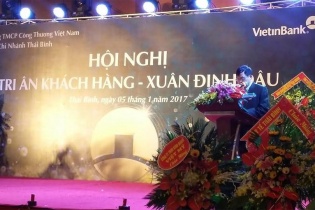 Vietinbank Thái Bình đạt tổng số dư nguồn vốn 9.100 tỷ đồng năm 2016