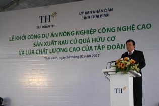 Tập đoàn TH khởi công dự án nông nghiệp công nghệ cao tại Thái Bình