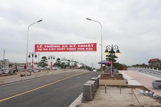 Hải Phòng: Thông xe cầu vượt sông Tam Bạc