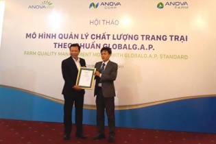 Trang trại nuôi heo thịt của Anova đạt chứng nhận Global GAP