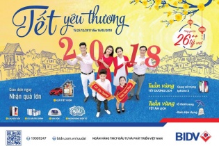 BIDV ưu đãi khách hàng dịp Tết lên đến 26 tỷ đồng