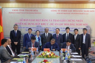 Bàn giao mặt bằng Khu C – Dự án Liên hợp Lọc hóa dầu Nghi Sơn