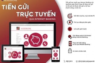 Agribank triển khai dịch vụ Tiền gửi trực tuyến (24/7) trên Internet Banking