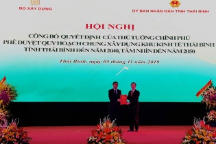 Công bố Quyết định của Thủ tướng Chính phủ về Quy hoạch chung Khu kinh tế Thái Bình
