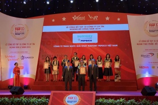 Suntory PepsiCo năm thứ 3 liên tiếp là công ty đồ uống không cồn uy tín nhất Việt Nam 