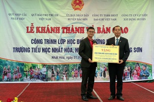 Quỹ Vì cuộc sống tươi đẹp bàn giao bể chứa nước và nhà vệ sinh tại tỉnh Lạng Sơn