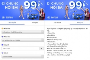 Đi FastGo lên Nội Bài chỉ với giá 99.000 đồng/người