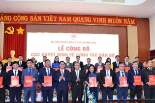 Khánh Hòa công bố danh sách lãnh đạo các sở, ngành