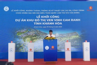 Khởi công Khu đô thị ven vịnh Cam Ranh rộng 1.254 ha, chào mừng Đại hội của Đảng