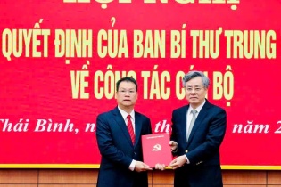 Ủy viên Ủy ban Kiểm tra Trung ương giữ chức Phó bí thư Tỉnh ủy Thái Bình