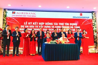 DragonGroup hợp tác với Agribank Bắc Thái Bình triển khai dự án khu công nghiệp tại Hà Tĩnh
