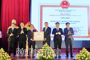 Huyện Xuân Trường (Nam Định) đón Bằng công nhận huyện đạt chuẩn nông thôn mới nâng cao