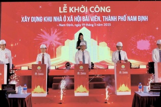 Nam Định khởi công khu nhà ở xã hội Bãi Viên với hơn 1.100 căn hộ cho người thu nhập thấp