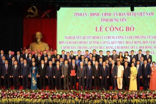 Công bố Nghị quyết, Quyết định sắp xếp đơn vị hành chính cấp tỉnh, cấp xã của tỉnh Hưng Yên