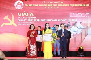 Hà Nội trao thưởng Giải Báo chí về xây dựng Đảng lần thứ VI