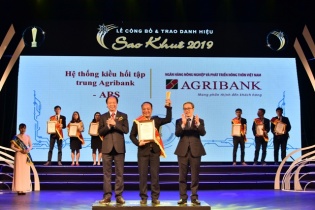 Agribank được vinh danh tại hai hạng mục Giải thưởng Sao Khuê 2019