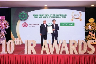 Nafoods Group lọt Top 3 doanh nghiệp niêm yết có hoạt động IR tốt nhất năm 2020