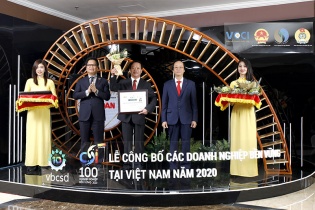 Vedan Việt Nam duy trì danh hiệu “Top 100 doanh nghiệp phát triển bền vững năm 2020”