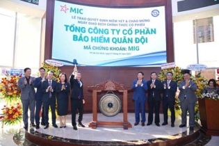 Cổ phiếu Bảo hiểm Quân đội tăng "hết ga" trong ngày đầu giao dịch sàn HoSE