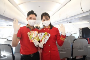 Vietjet đón những hành khách đầu tiên bay trong ngày đầu năm Tân Sửu