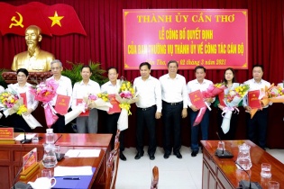 Cần Thơ luân chuyển, điều động nhiều cán bộ chủ chốt của thành phố