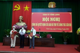 Vĩnh Long công bố quyết định của Ban Bí thư về công tác cán bộ