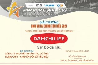 Dai-ichi Life Việt Nam nhận giải “Công ty Bảo hiểm Nhân thọ có Ứng dụng Công nghệ Thông tin - Chuyển đổi số tiêu biểu”