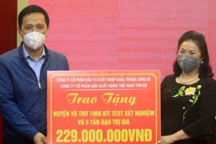 DragonGroup ủng hộ gần 700 triệu trong đợt cao điểm bùng phát dịch tại Thái Bình