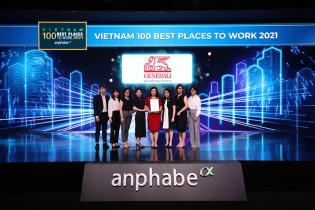 Generali được vinh danh “Top 100 Nơi làm việc tốt nhất Việt Nam 2021”